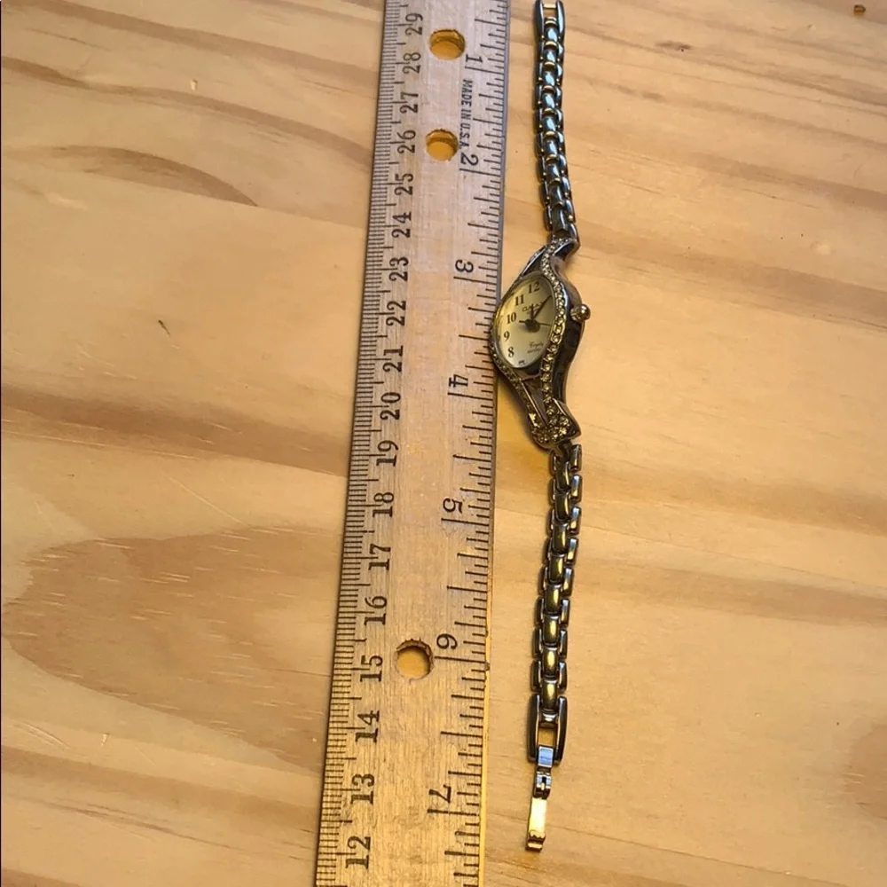 OMAX crystal encrusted elegant waterproof watch